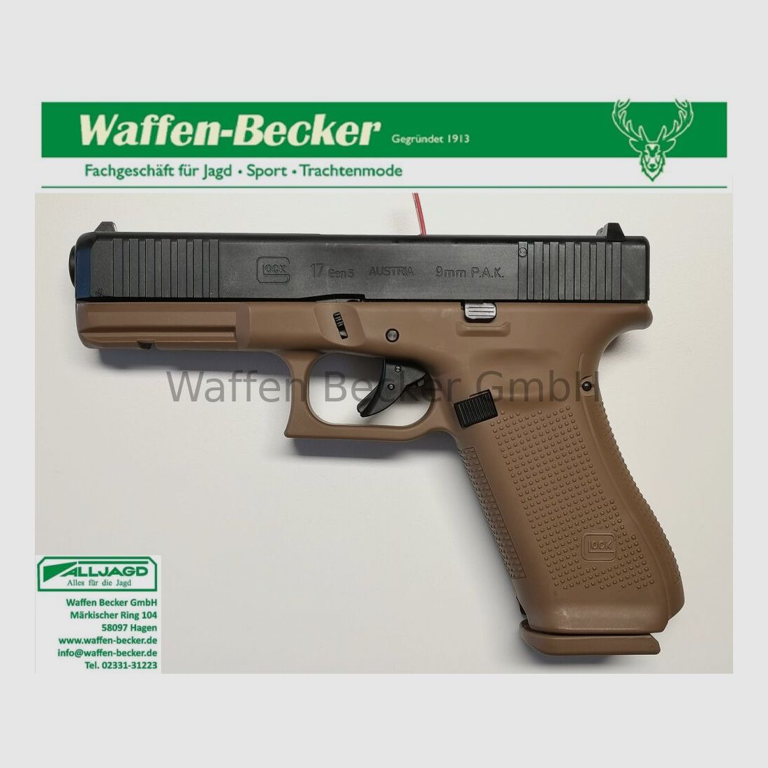 Glock 17 Gen.5, 9mm P.A.K. Black-Coyote French Edition (limited!)