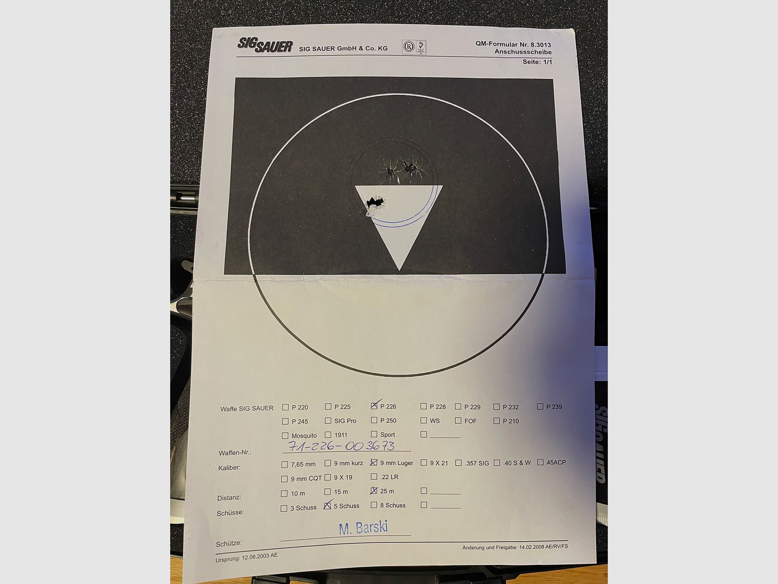 SIG SAUER P226 X-SIX SQUELETTE 9MM LUGER