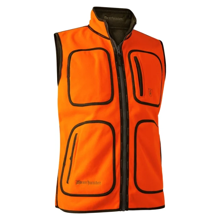 DEERHUNTER Gamekeeper Reversible Fleece Vest – Safety Orange (4525-663), image 1 of 5