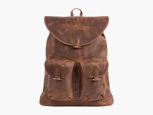 Sauer Leder-Rucksack Braun