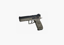 CZ P-09 Metall Slide Airsoft Pistole GBB, incl. Case, FDE/Schwarz -F-