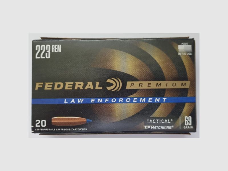 Federal TRU (Tactical Rifle Urban) .223 Rem. 69GR Tactical Tipped MatchKing 20 Patronen