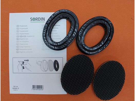 Sordin Sordin : Ensemble d'hygiène en silicone pour tous les modèles de protection auditive MSA Sordin (1 paire) avec coussin en gel