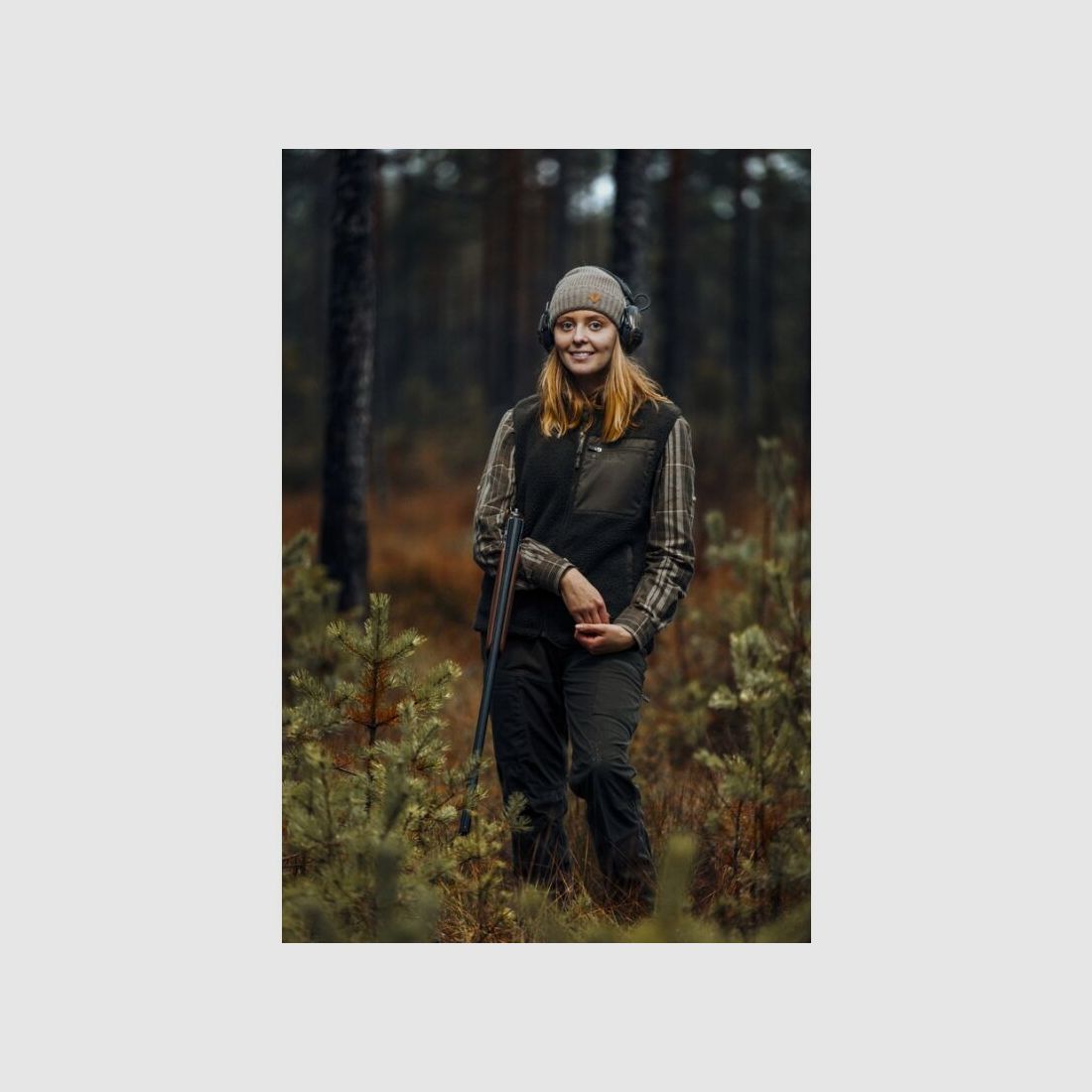 Pinewood Damen Weste Pile Dark Green
