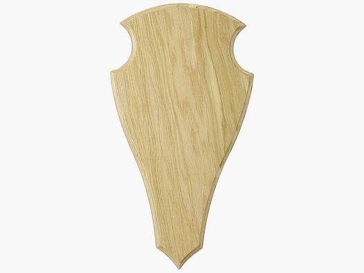 Eurohunt Geweihbrett 32x18cm Eiche - Hell - Spitz