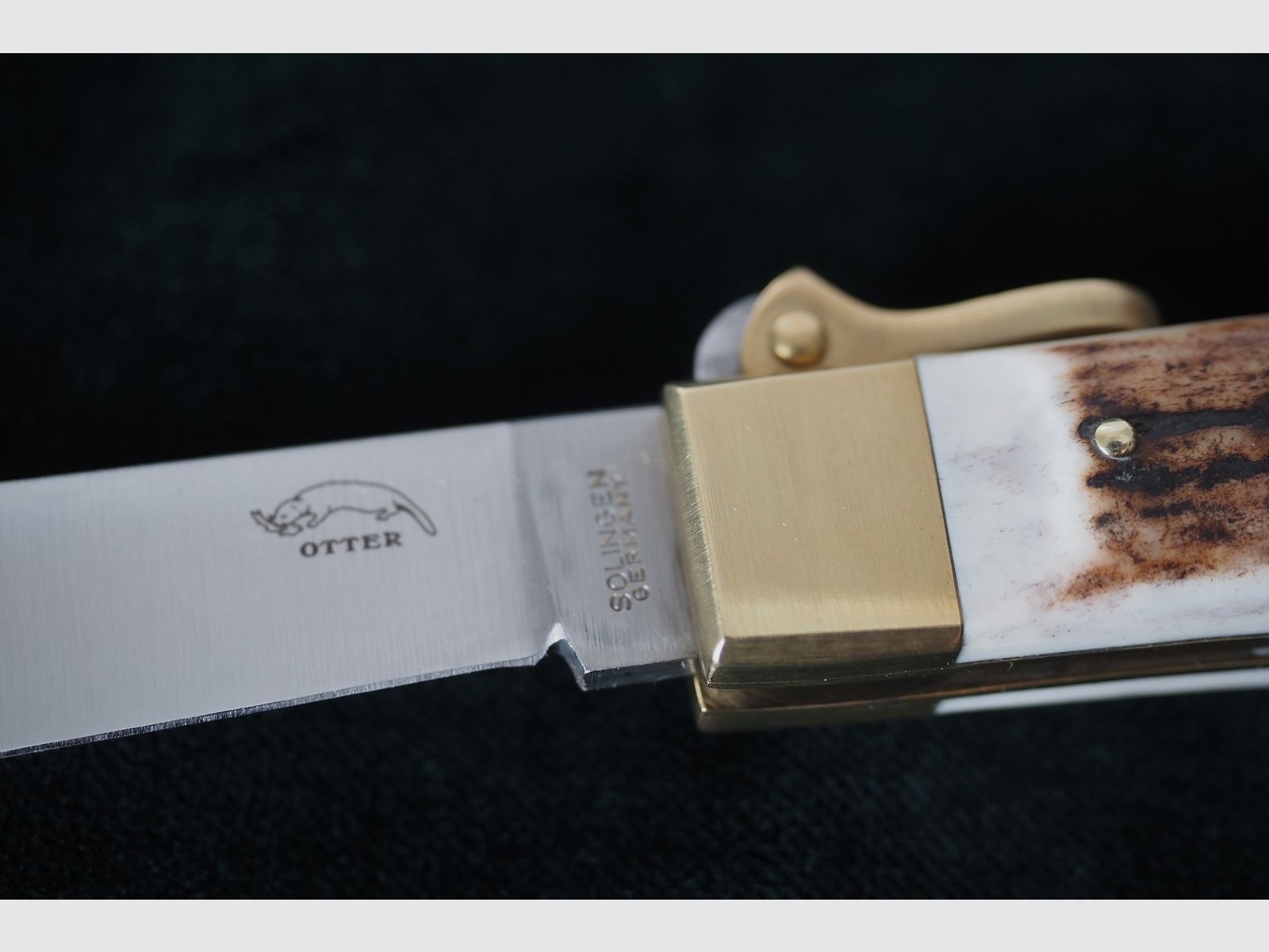 Otter Jagdtaschenmesser neu unbenutzt, Hochwertiges Qualitätsmesser mit interessanter Entriegelung