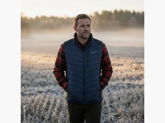 Gilet matelassé Deerhunter Moor bleu marine en polyester