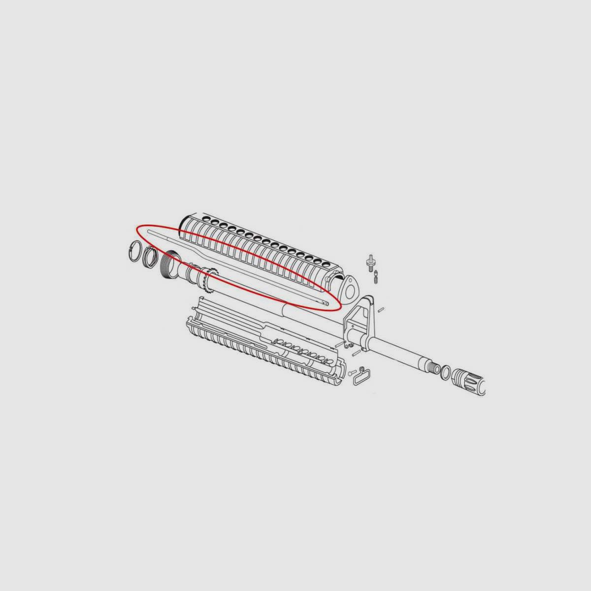 Eemann Tech Gasrohr für AR-15, kurz, Bild 3 von 3