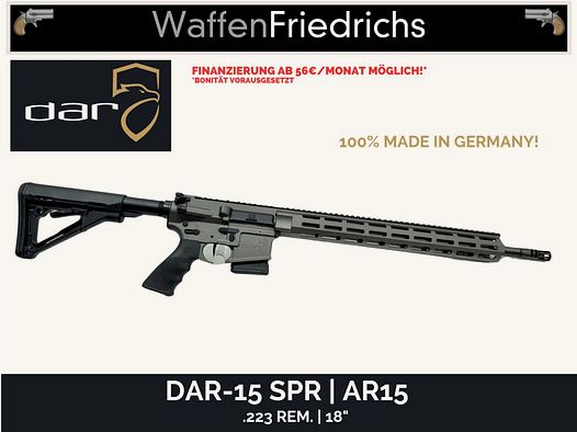 DAR | Dynamic Arms Research DAR-15 SPR Tungsten Cerakote | AR15 - 18"