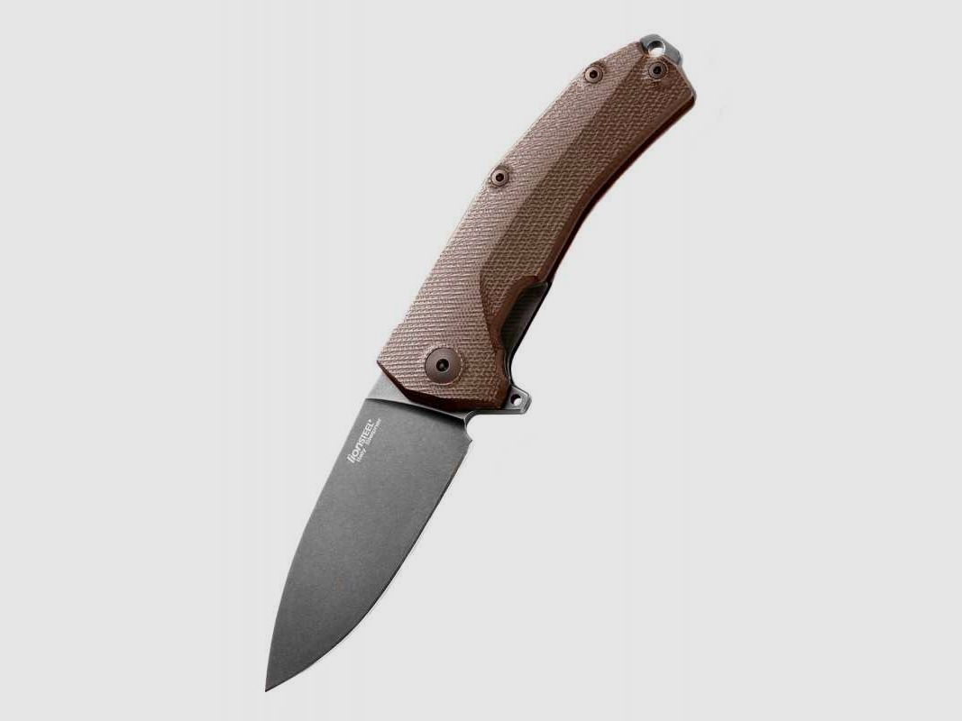 Lionsteel KUR Taschenmesser, brauner Griff, Sleipner
