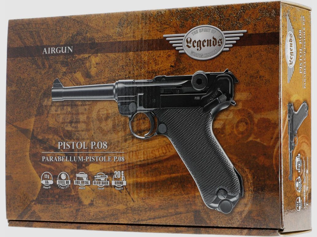 Umarex Legends Pistolet P08 4,5mm/.177