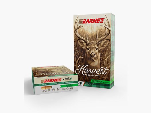 Barnes Harvest Collection BWB .308 Win. 11,7 g / 180 gr Sierra Pro-Hunter RN Jagdmunition – 20 Stück #32557