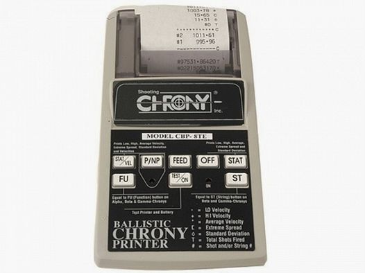 Shooting Chrony Ballistic Printer