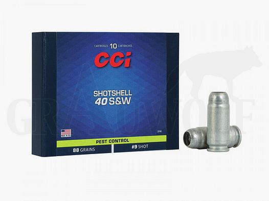 .40 S&W 88 gr / 5.7 CCI Shotgun Shells #9 Shot 10 Pieces