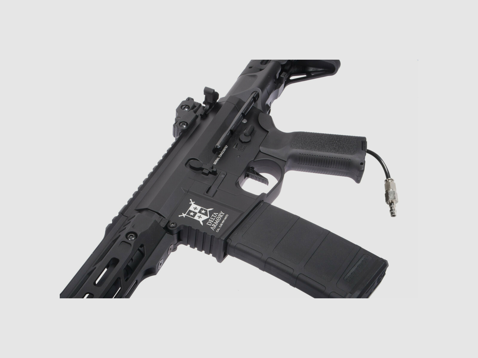 Delta Armory Airsoft Gewehr AR15 TALOS 1 PDW ALPHA Eagle mit GATE PULSAR HPA in Schwarz