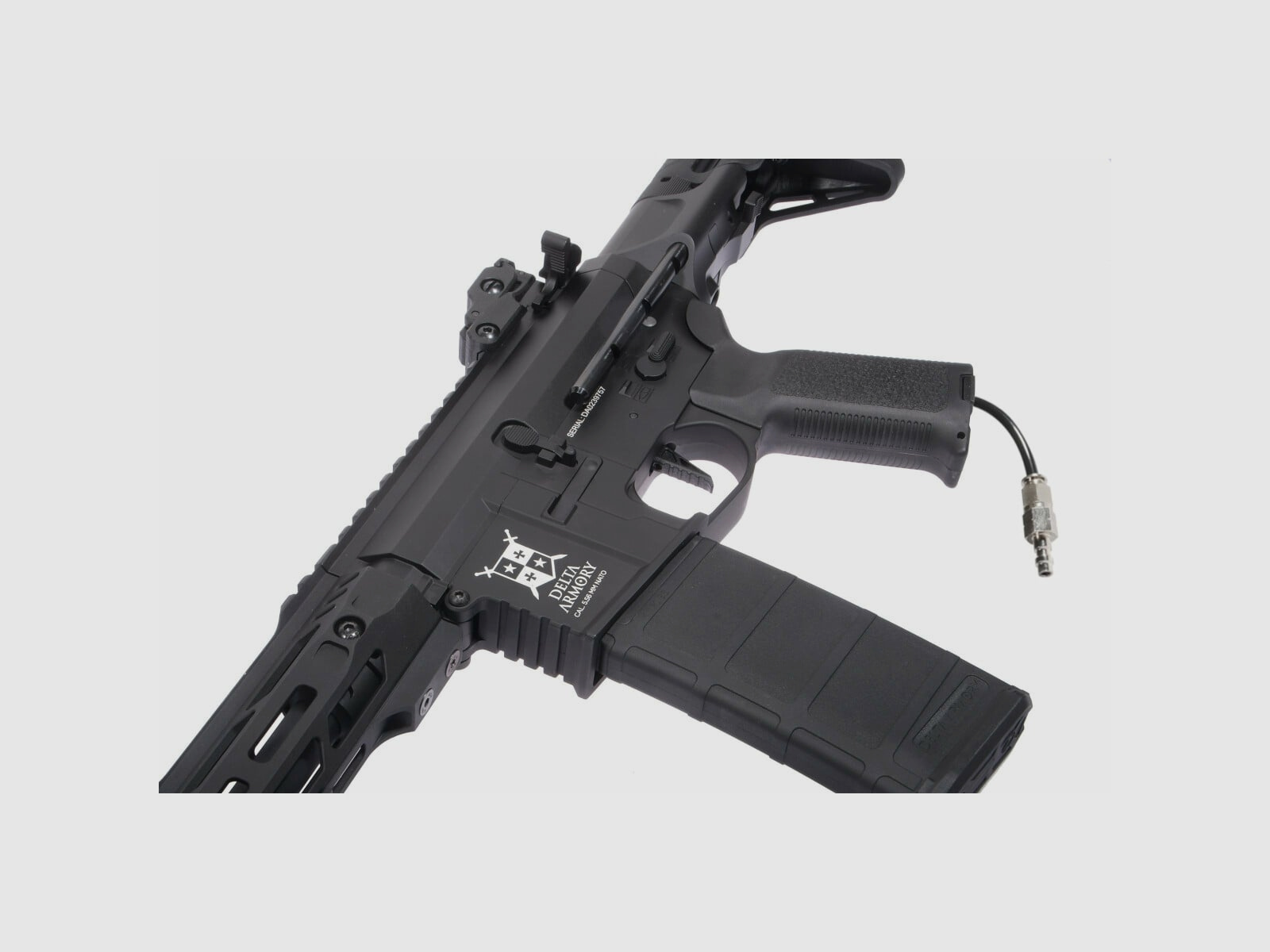 Delta Armory Airsoft Gewehr AR15 TALOS 1 PDW ALPHA Eagle mit GATE PULSAR HPA in Schwarz