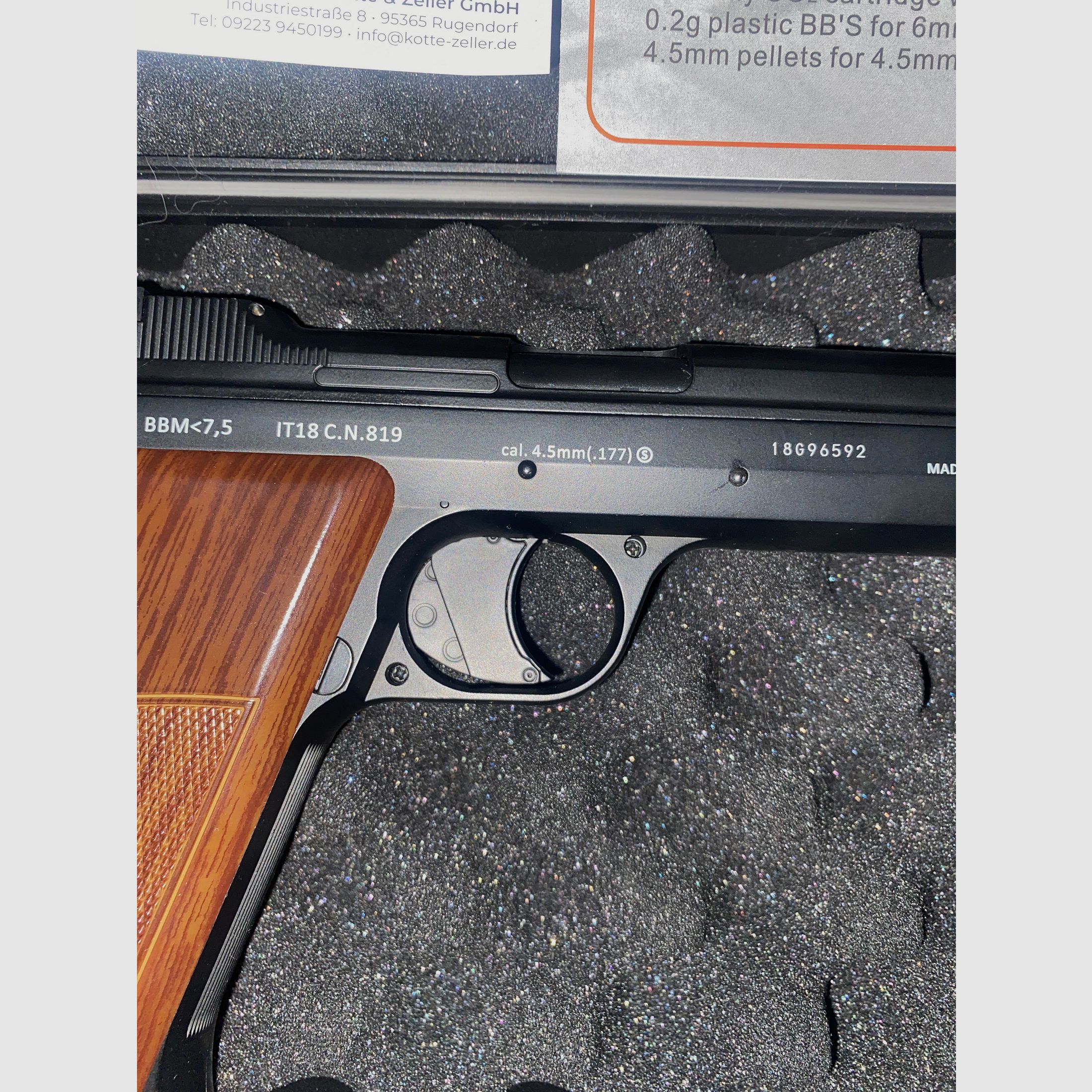 Bruni Guns P210 CO2 air pistol cal. 4.5mm BB blowback full metal black