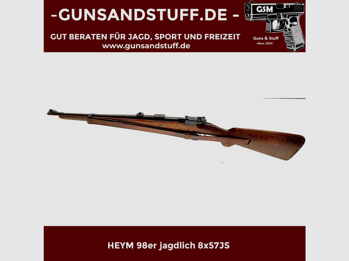 HEYM 98 hunting rifle 8x57JS