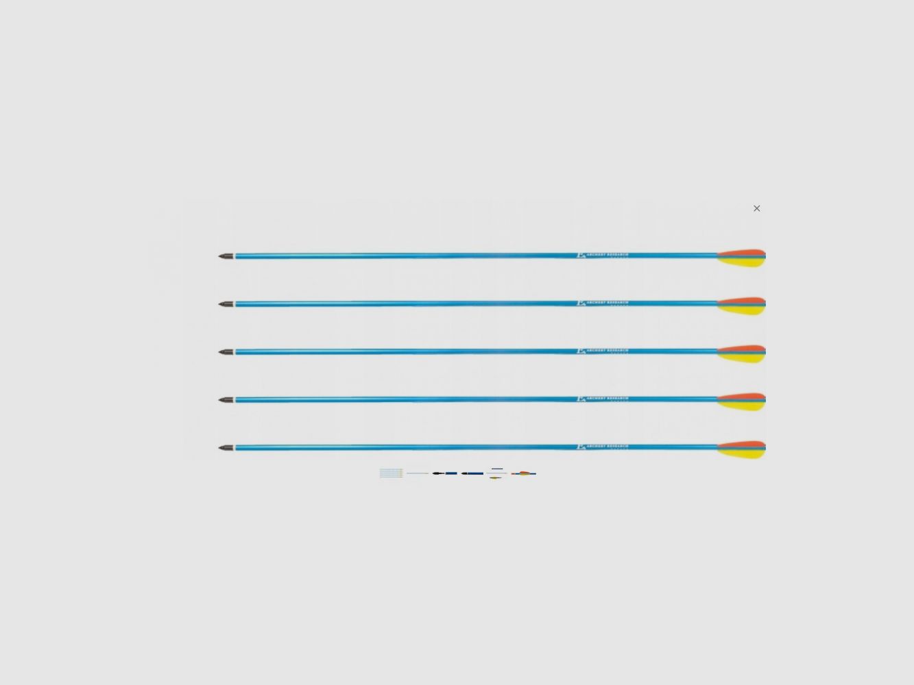 Frecce 29"/2.5" Giallo 5 pz. Alluminio conf. 4pz.