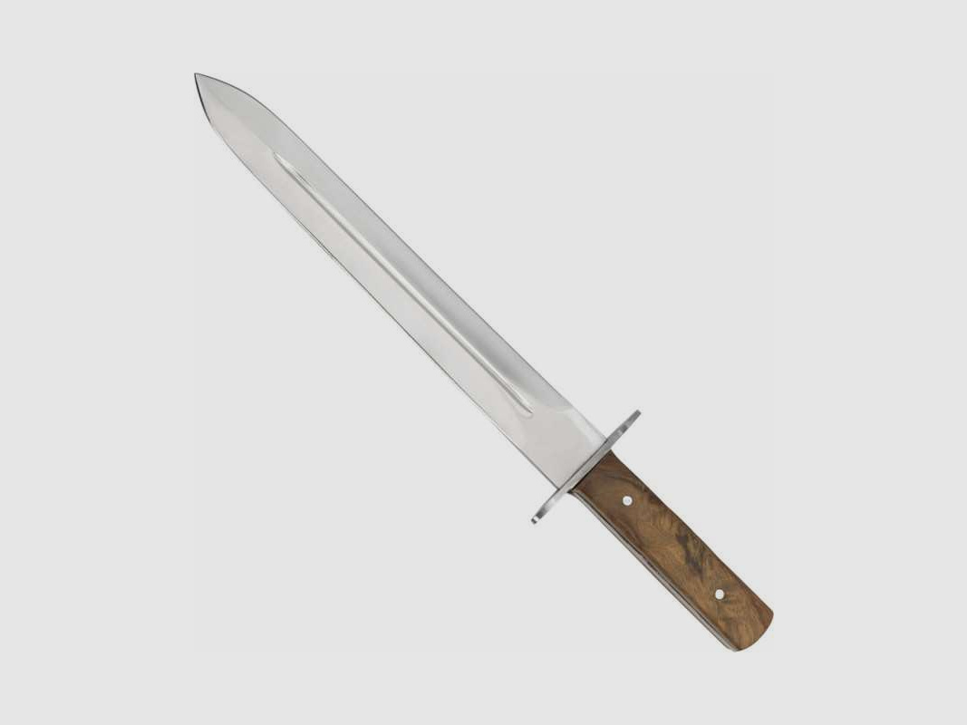 Haller Jagd- und Abfangmesser Hirschfänger 270 mm Walnussholz