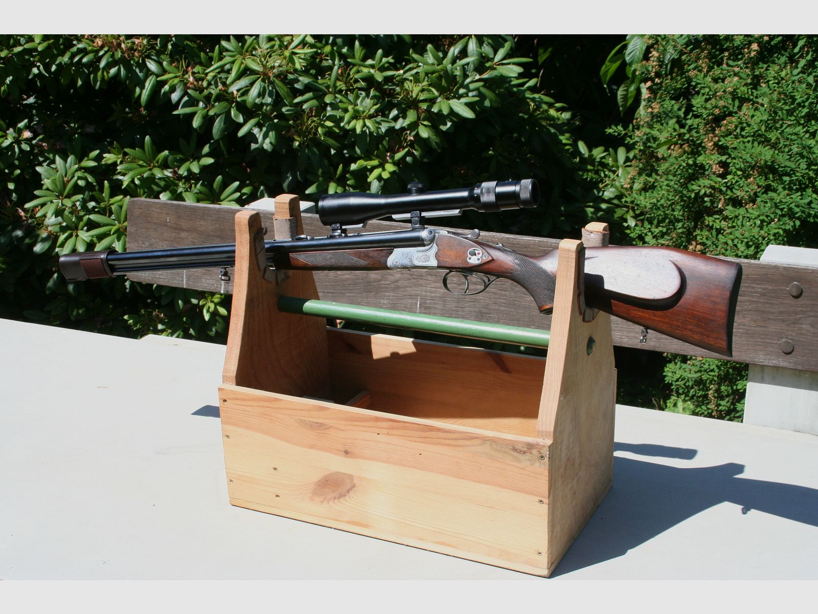 Krieghoff "Drilling" 7 x 65R, 16/70 Schrot mit Einstecklauf Krieghoff 22 Win.mag, Zielfernrohr Carl Zeiss 1,5 - 6 x 42