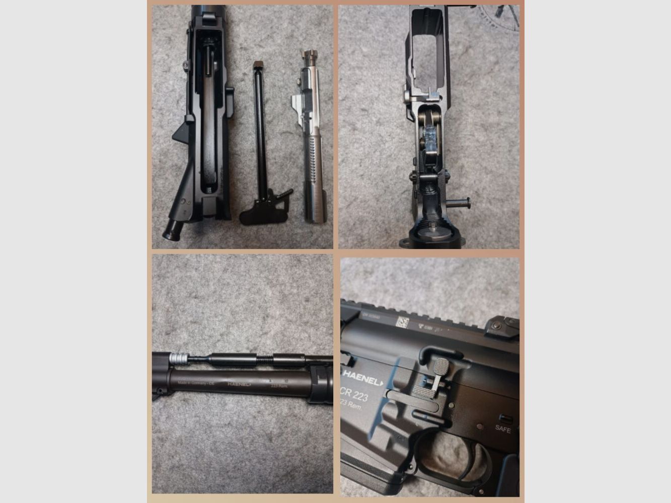 C.G. Haenel CR223 negro con 16,75" con culata Oberland Arms