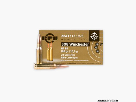 PPU PARTIZAN – 308 WINCHESTER MATCH LINE HP BT 168gr | 10,9g
