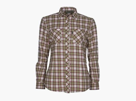 Pinewood flannel blouse Felicia green white women