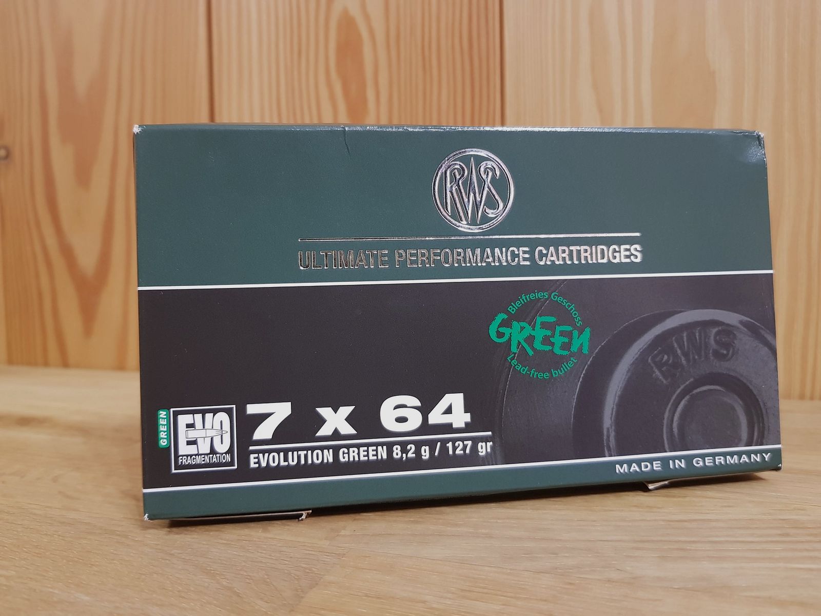 RWS MUNITION KAL. 7X64 EVOLUTION GREEN 127 GR