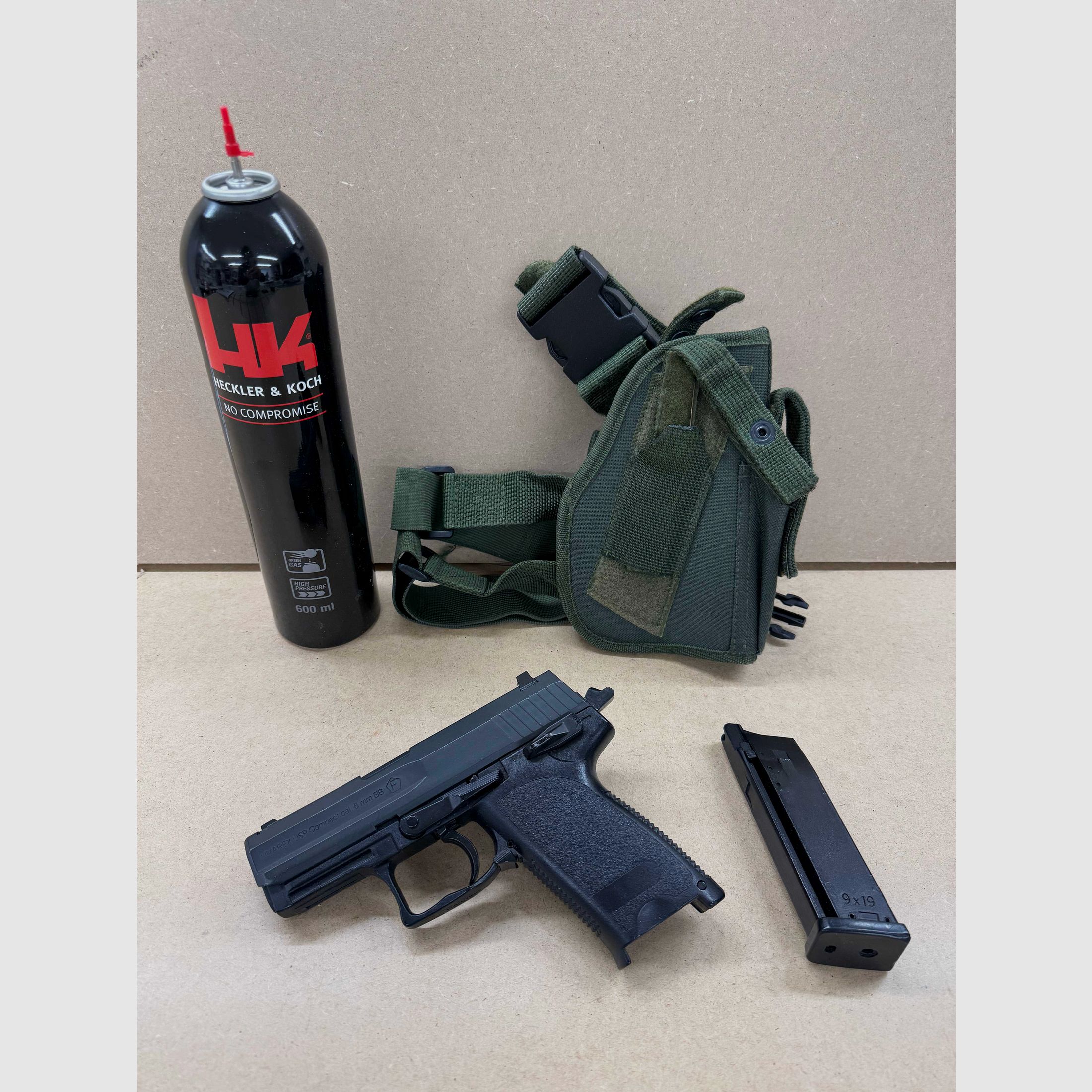 Umarex USP Compact GBB – Bastlerobjekt (Magazin undicht) | viel Zubehör