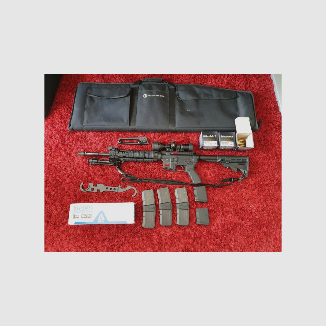 Schmeisser AR15 M5 16,75 Kal. .223Rem AR-15 Halbautomat - Set mit VIEL ZUBEHÖR!