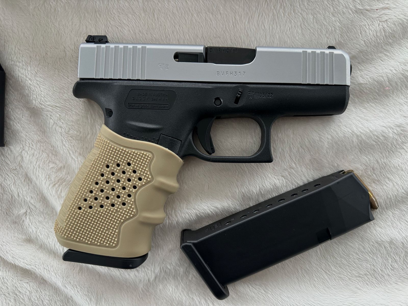 Glock 43X Silver Slide - Silber in 9mm - NEUWERTIG