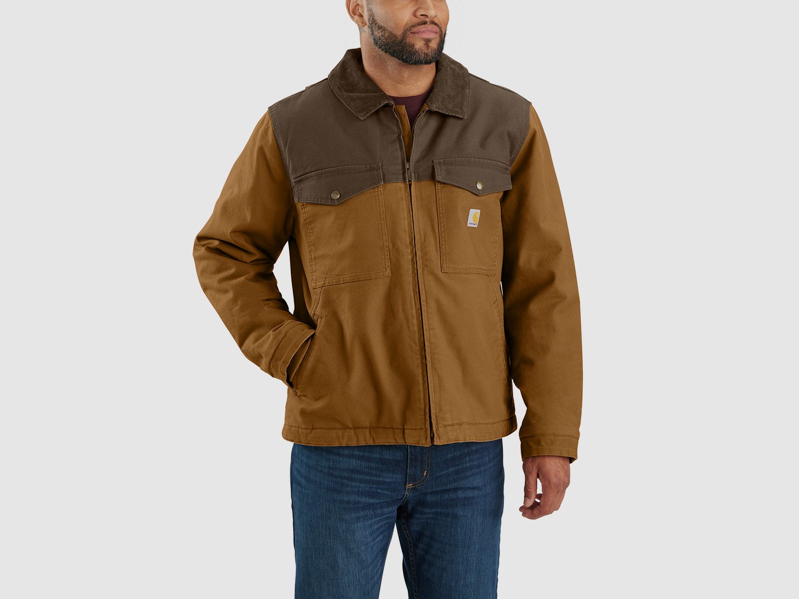 Carhartt Montana Ente isolierte Jacke, Herren, Carhartt brown/coffee, XL