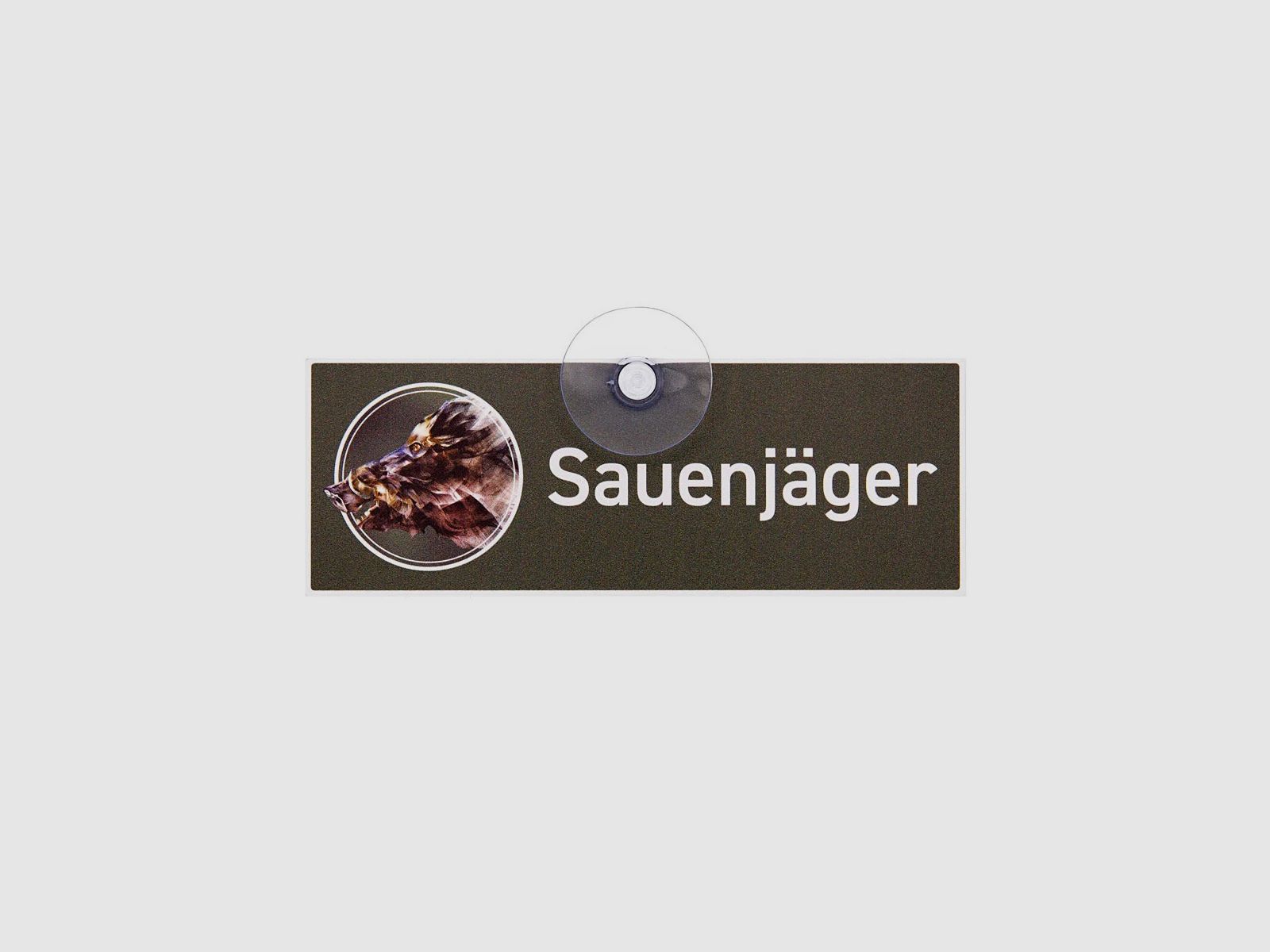 WILDE HILDE Jagdschild mit Saugnapf "SAUENJÄGER"