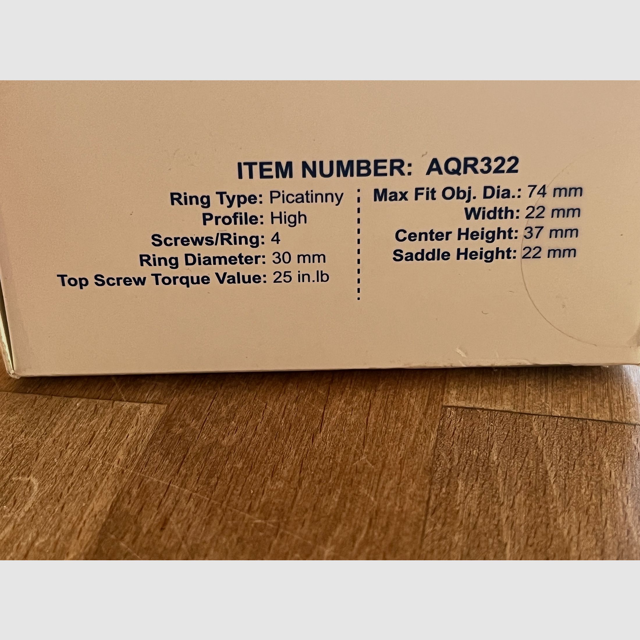 UTG ACCU SYNC 30mm Ringe 22mm Bauhöhe