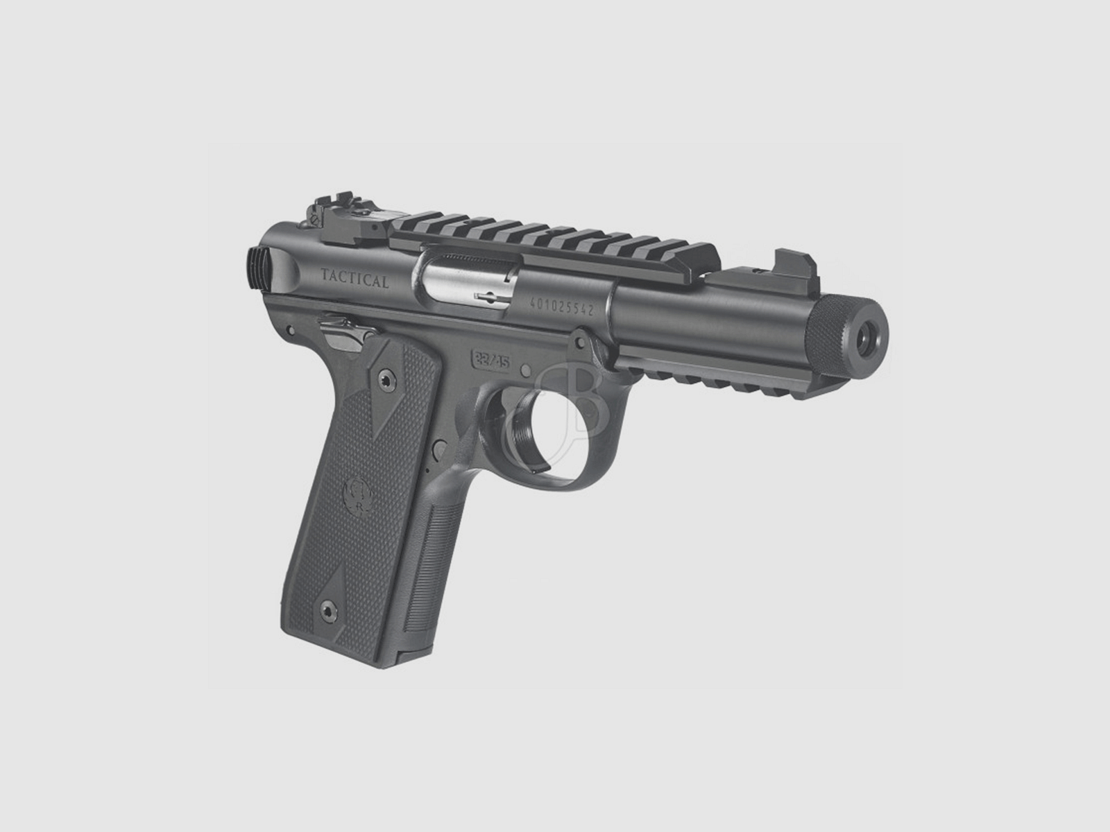 PISTOLE – RUGER – 22/45 MKIV .22LR 4,4″ TACT(F) POLY +1C, Bild 1 von 3