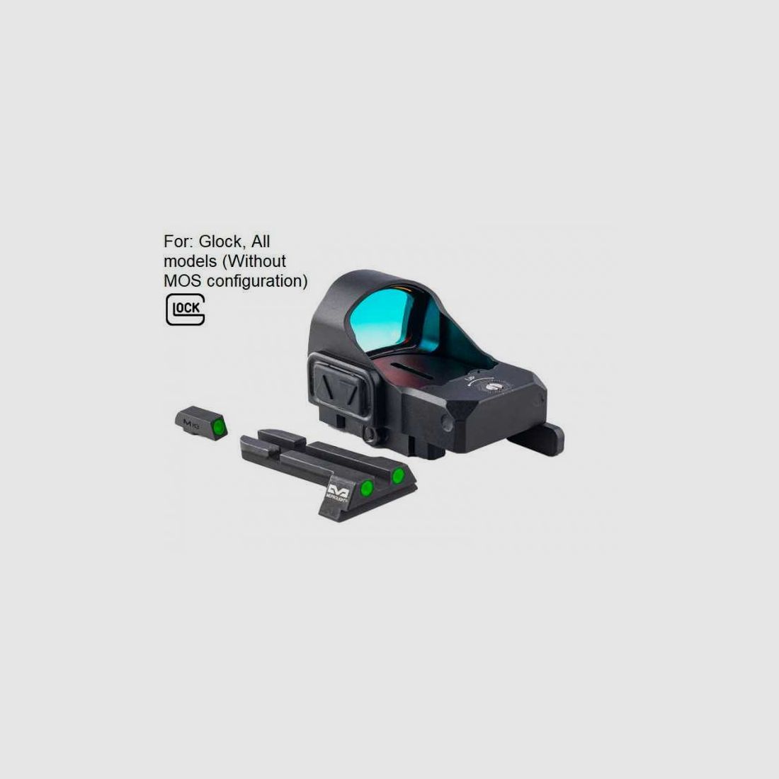 Mepro Light Micro RDS Red Dot mit Montage für Glock