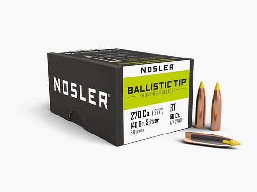 NOSLER KOGELS CAL 270 140GR BALLISTIC TIP JACHT