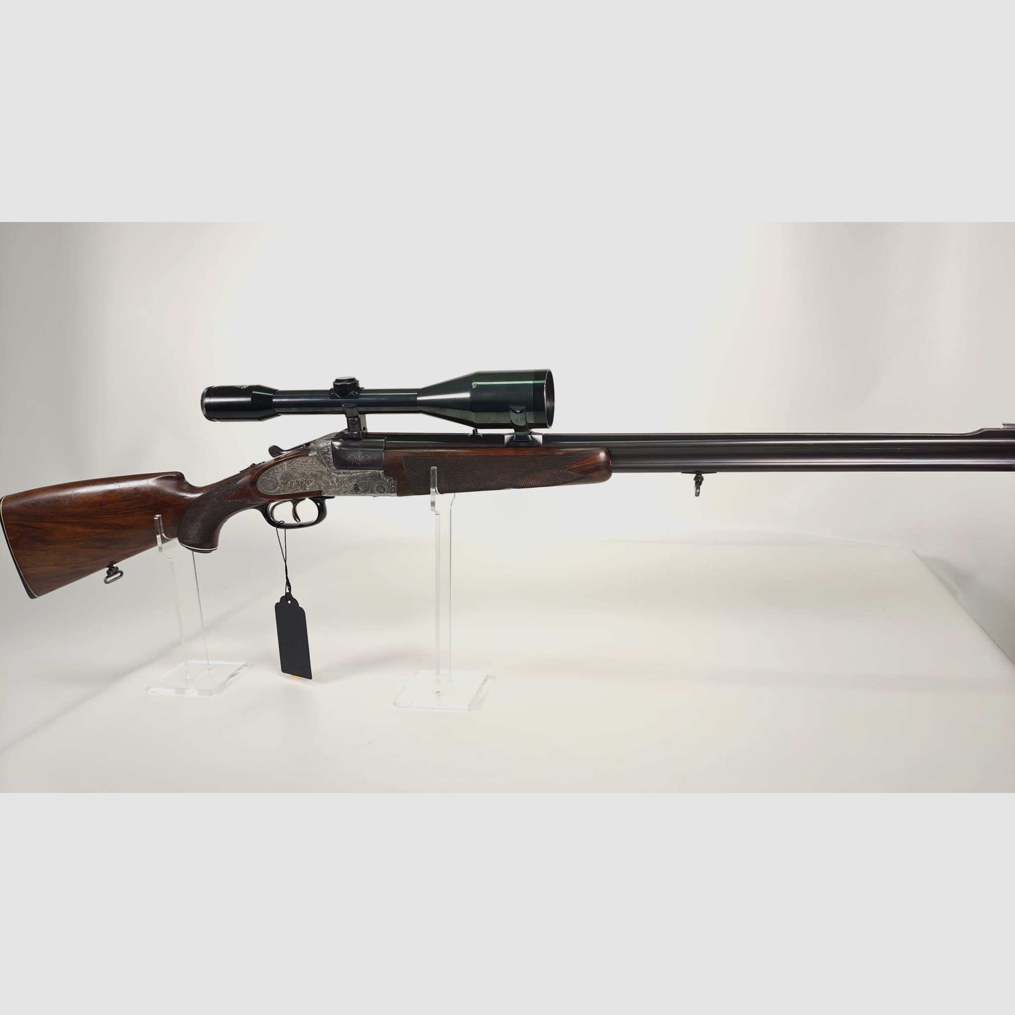 Friedrich Wilhelm Heym Mod. 22 SS side-lock double rifle 7x65R with Zeiss Diasta