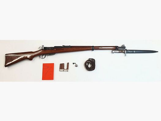 Waffenfabrik Bern Karabin powtarzalny Szwajcarski Schmidt Rubin K31 Kaliber 7,5x55 Swiss z dopasowanymi numerami i odnowiony