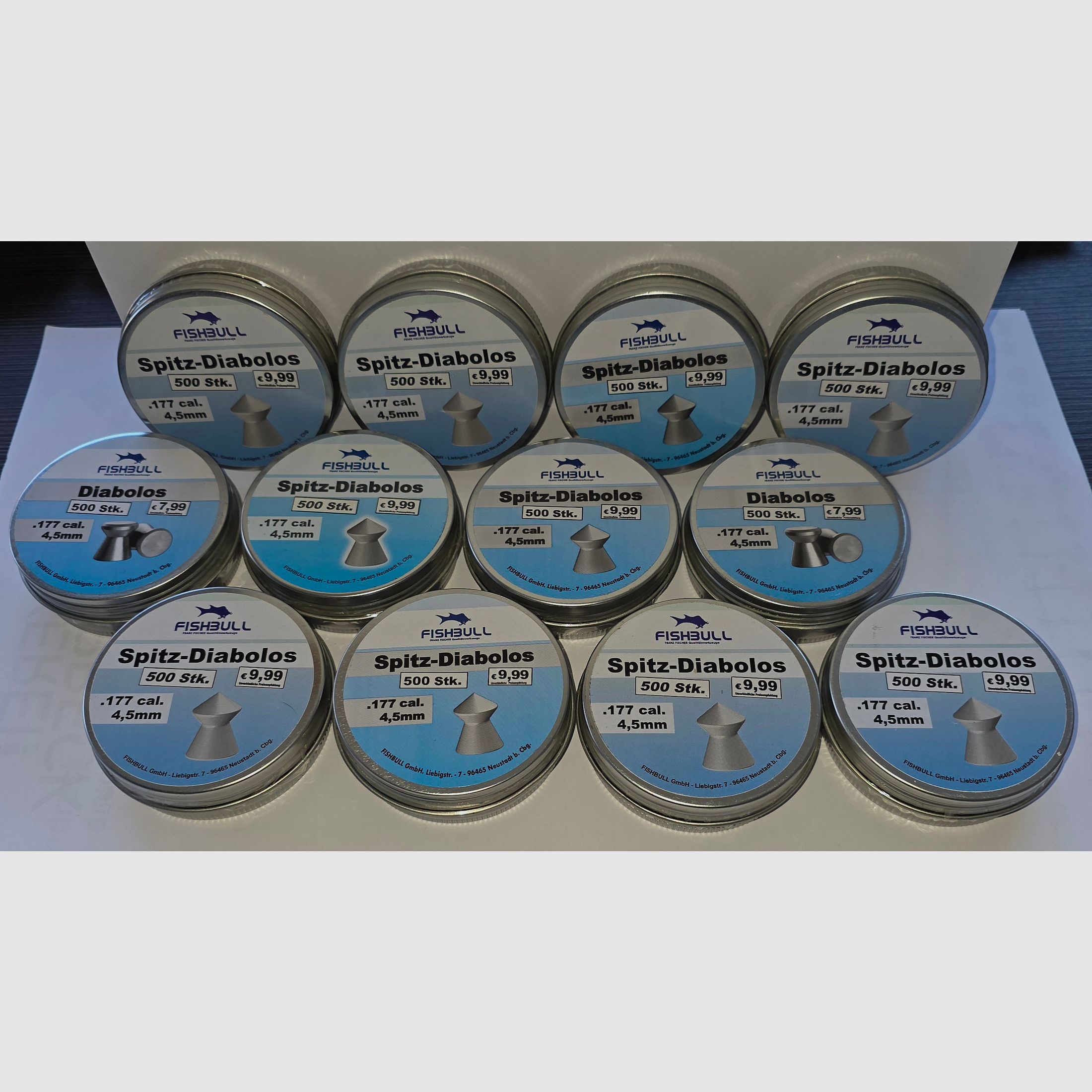 FISHBULL Spitzkopf-Diabolos 4,5 mm (.177 cal.) 500 pièces/boîte !, image 3 sur 3