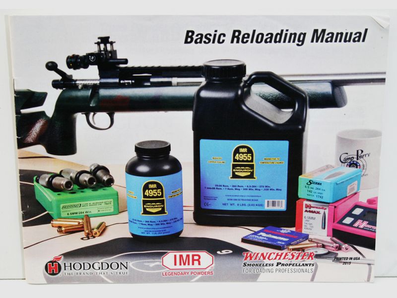 1 x HODGDON Basic Relaoding Manual / Winchester IMR Powder / Ladedaten Buch, Heft > 36 Seiten !