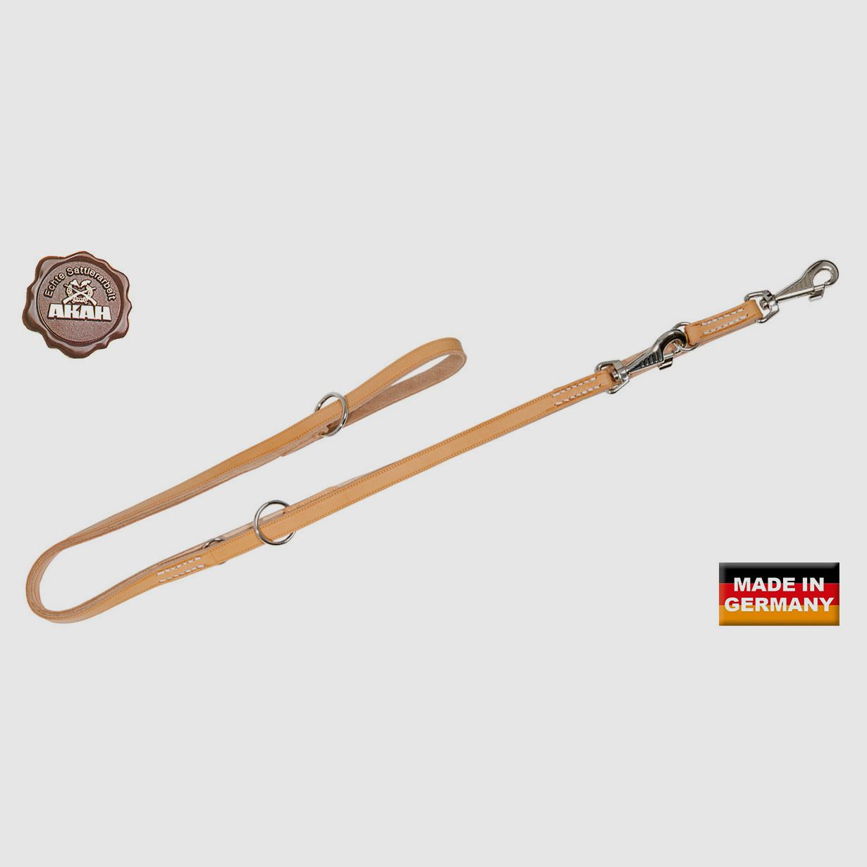 AKAH police leash made of calf leather