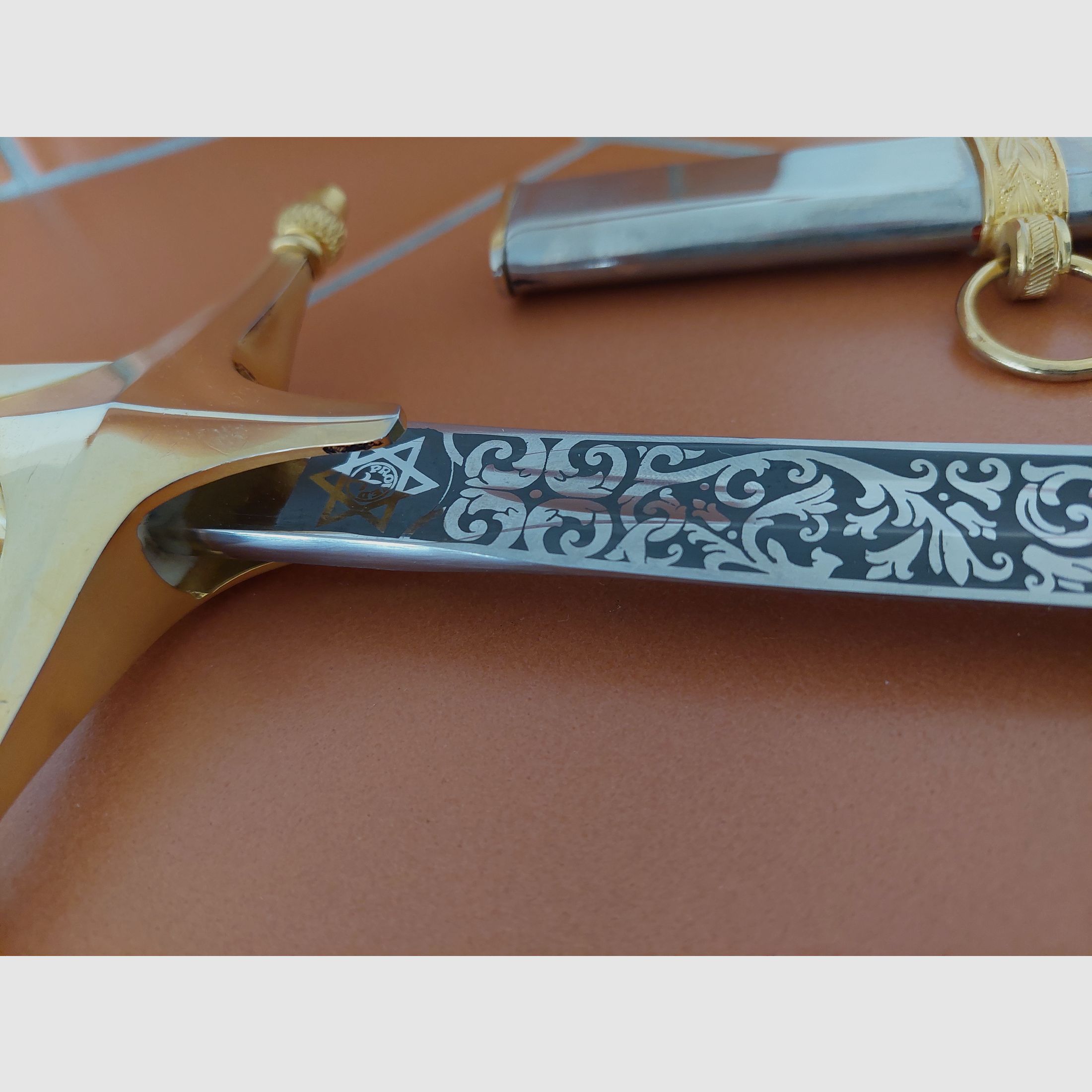 WKC saber / rapier, USA Art.1012 SerialNo. 6-82, 24 karat gold-plated