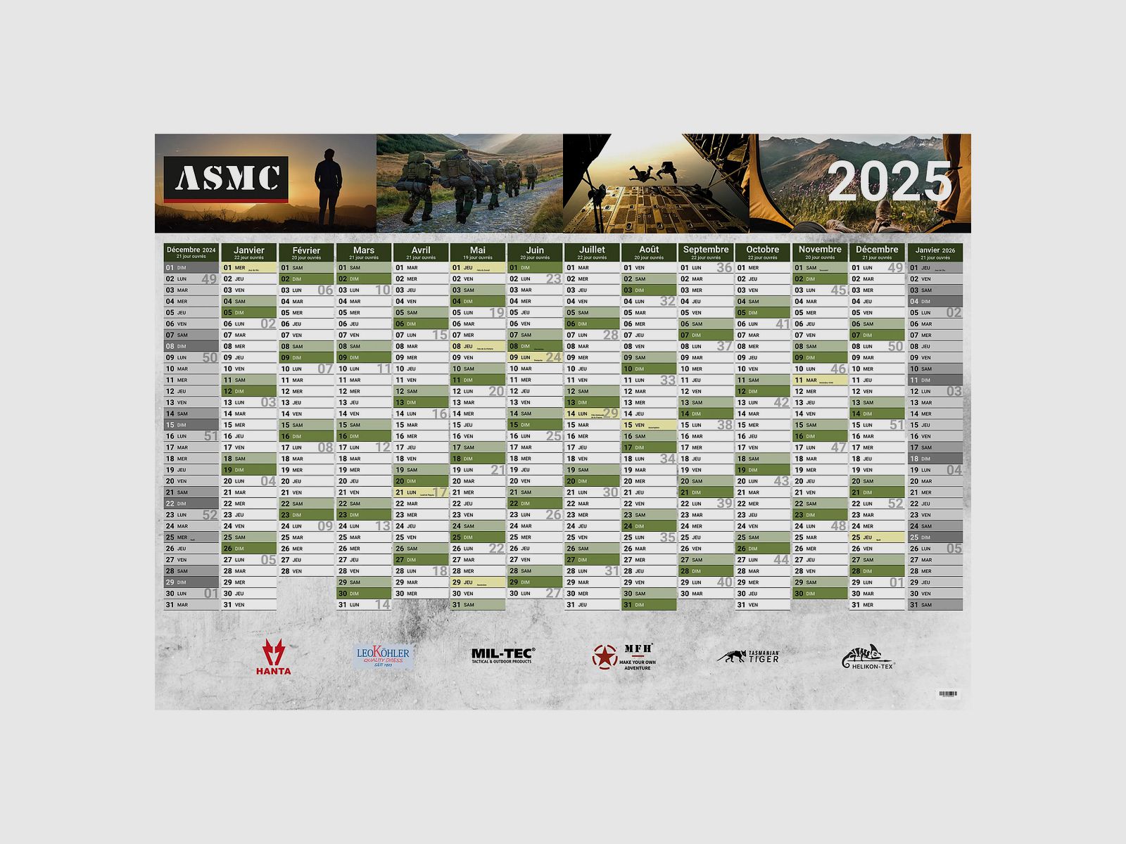 Wandkalender A1 2025 FR