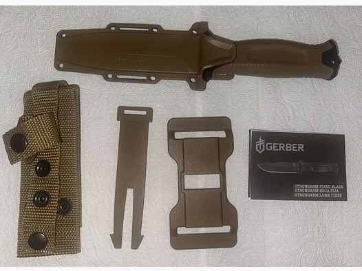 Gerber Stringarm serrated coyote knife outdoor survival