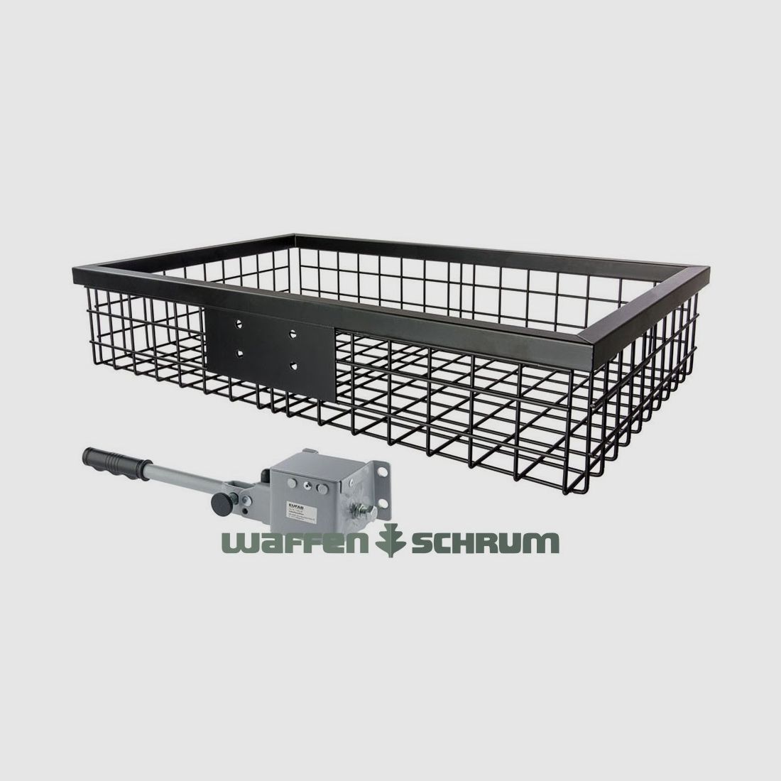 Eurohunt Heckträger schwarz beschichtet 890 x 580 x 180 mm mit Schnellkupplung