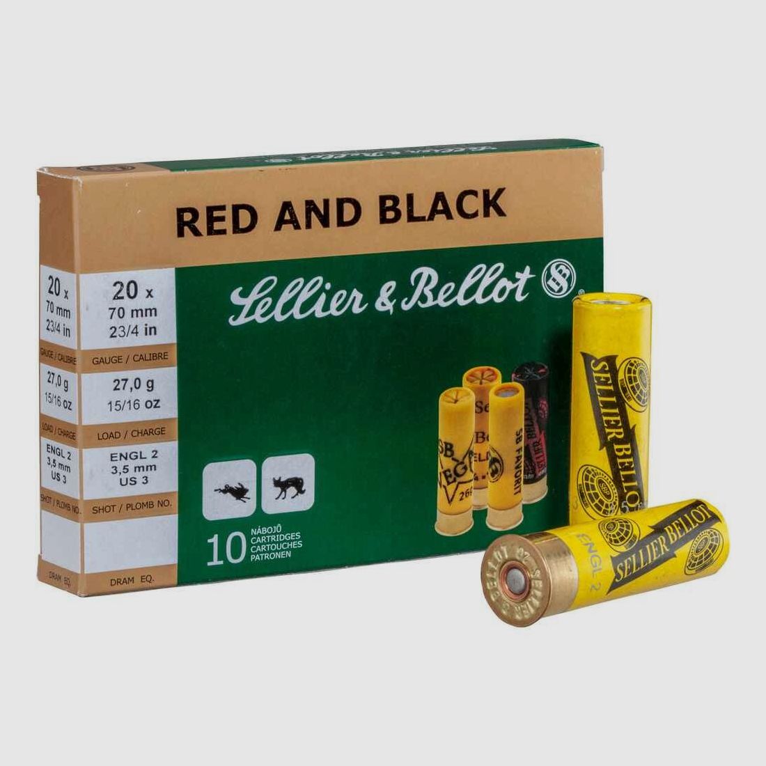 Sellier & Bellot 20/70 Rot/Schwarz 3,5mm 27g