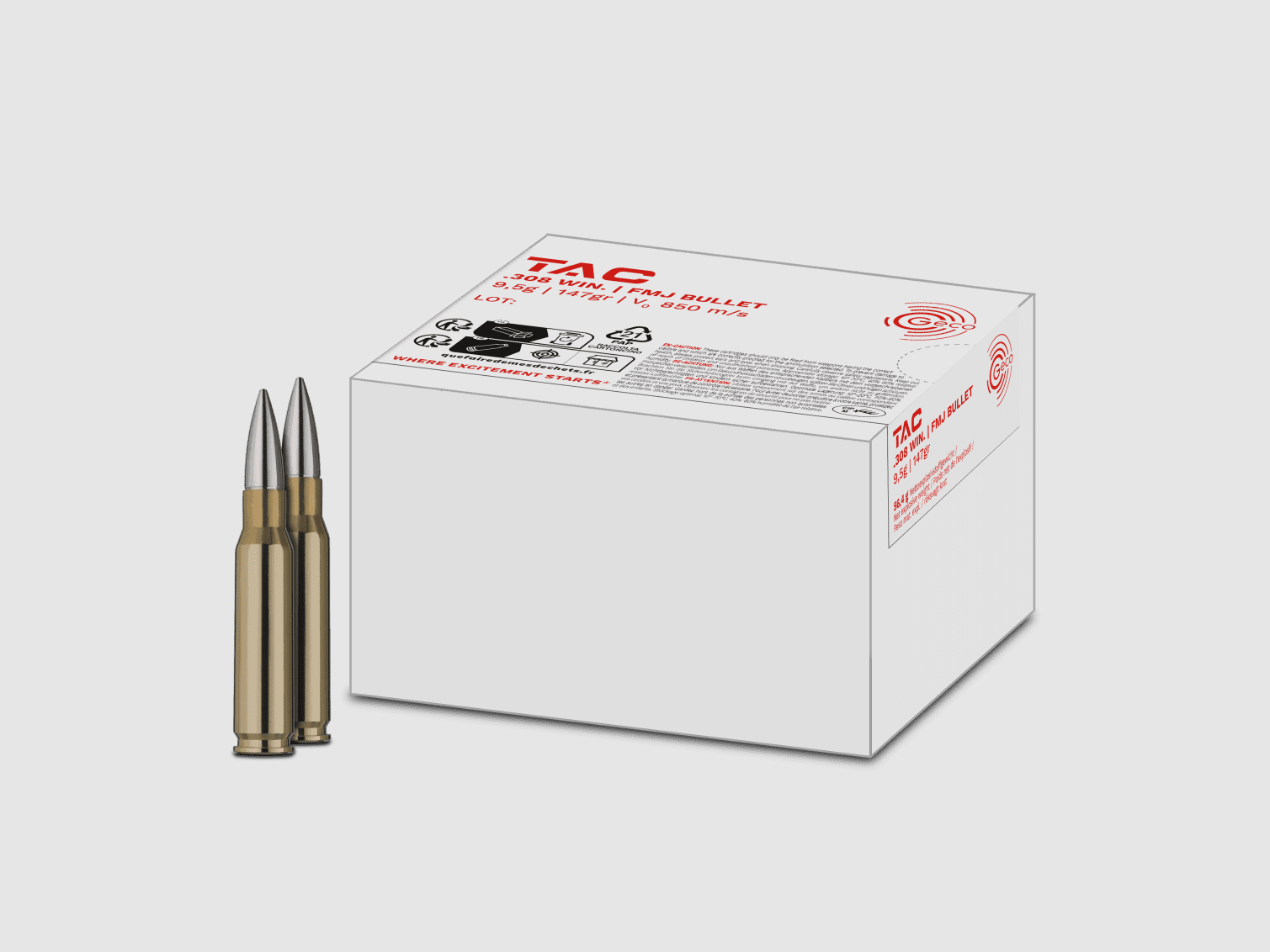Geco 308 Win. TAC Vollmantel 147 gr. - 20 Stk.
