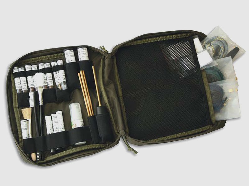 Dispositivo de limpieza de armas Niebling de 25 piezas de 7,62 a 8 mm / 9 mm & .357 / calibre 12